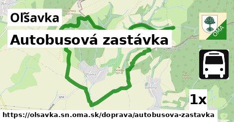Autobusová zastávka, Oľšavka, okres SN