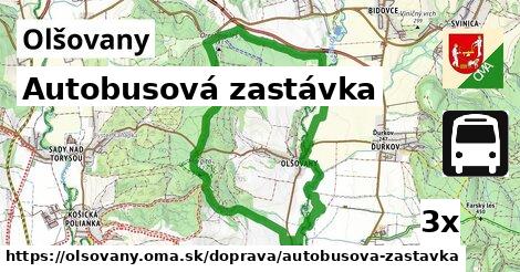 Autobusová zastávka, Olšovany