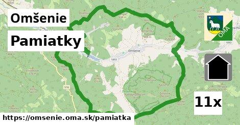 pamiatky v Omšenie