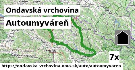 Autoumyváreň, Ondavská vrchovina