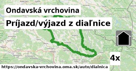 Príjazd/výjazd z diaľnice, Ondavská vrchovina