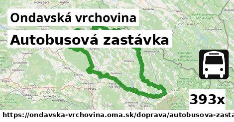 Autobusová zastávka, Ondavská vrchovina