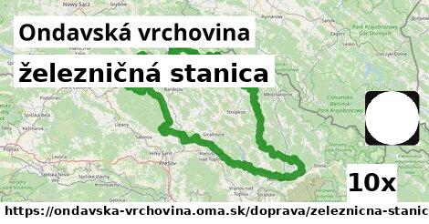 železničná stanica, Ondavská vrchovina