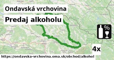 Predaj alkoholu, Ondavská vrchovina