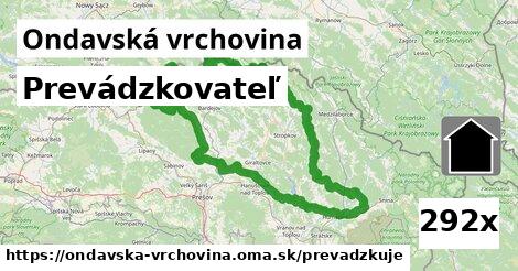 prevádzkovateľ v Ondavská vrchovina