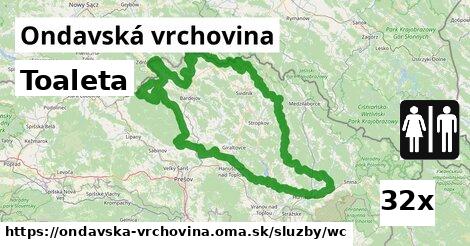 Toaleta, Ondavská vrchovina