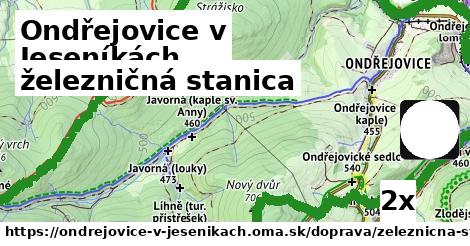 železničná stanica, Ondřejovice v Jeseníkách