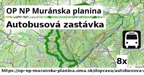 Autobusová zastávka, OP NP Muránska planina