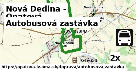 Autobusová zastávka, Nová Dedina - Opatová