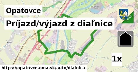 Príjazd/výjazd z diaľnice, Opatovce