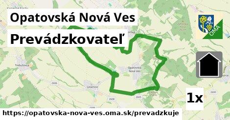 prevádzkovateľ v Opatovská Nová Ves