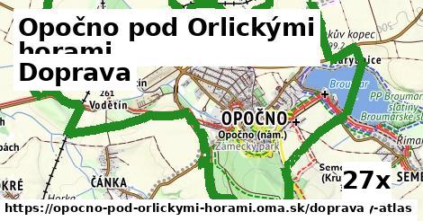 doprava v Opočno pod Orlickými horami