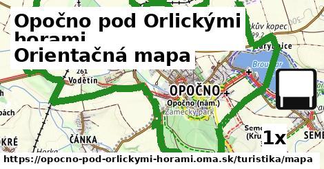 orientačná mapa v Opočno pod Orlickými horami