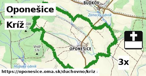 Kríž, Oponešice