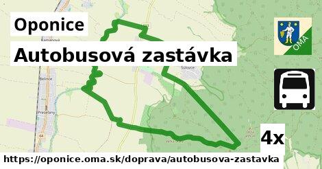 Autobusová zastávka, Oponice