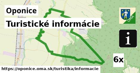 Turistické informácie, Oponice