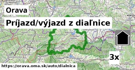 Príjazd/výjazd z diaľnice, Orava