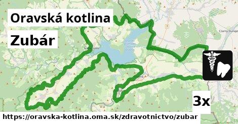 Zubár, Oravská kotlina