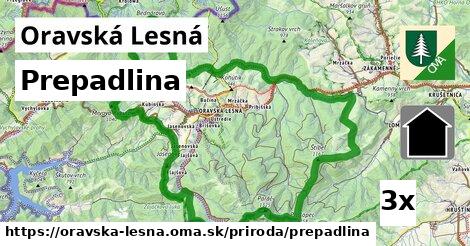 prepadlina v Oravská Lesná