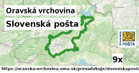 Slovenská pošta, Oravská vrchovina