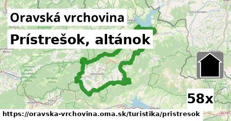 Prístrešok, altánok, Oravská vrchovina