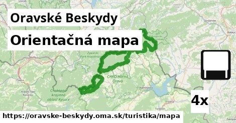 Orientačná mapa, Oravské Beskydy