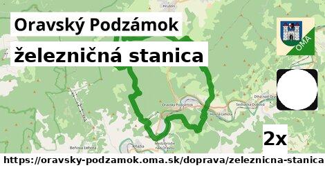 železničná stanica, Oravský Podzámok