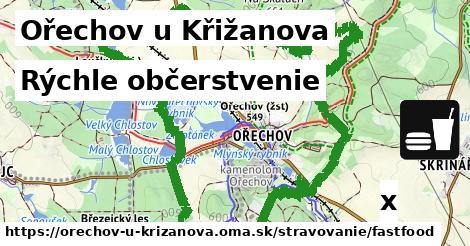Všetky body v Ořechov u Křižanova