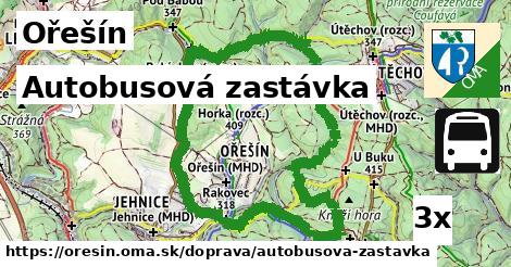 Autobusová zastávka, Ořešín