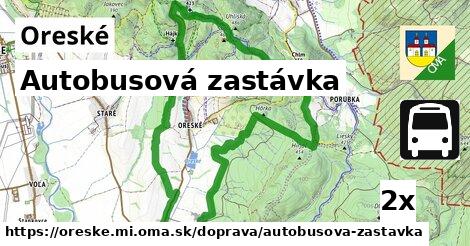 Autobusová zastávka, Oreské, okres MI