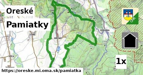 pamiatky v Oreské, okres MI