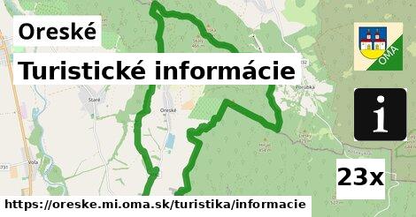 turistické informácie v Oreské, okres MI