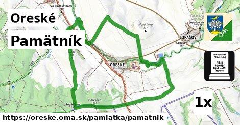 Pamätník, Oreské