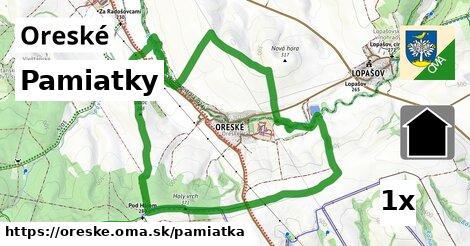 pamiatky v Oreské
