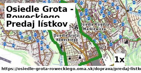 Predaj lístkov, Osiedle Grota - Roweckiego