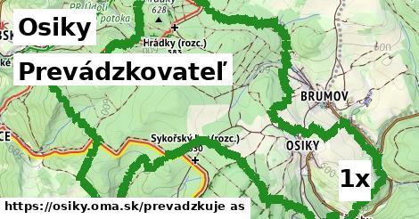 prevádzkovateľ v Osiky