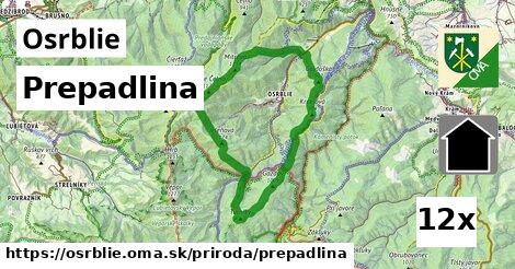 prepadlina v Osrblie