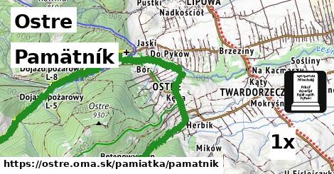 pamätník v Ostre