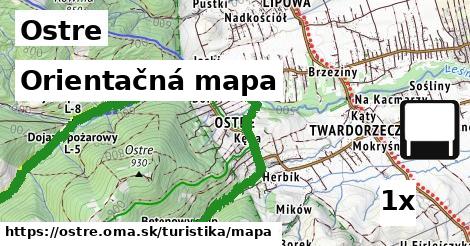 orientačná mapa v Ostre