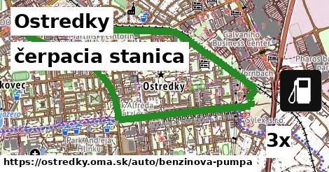 čerpacia stanica, Ostredky