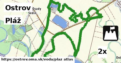 pláž v Ostrov