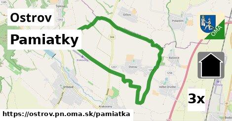 pamiatky v Ostrov, okres PN