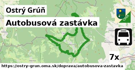 Autobusová zastávka, Ostrý Grúň