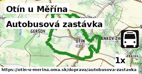 autobusová zastávka v Otín u Měřína