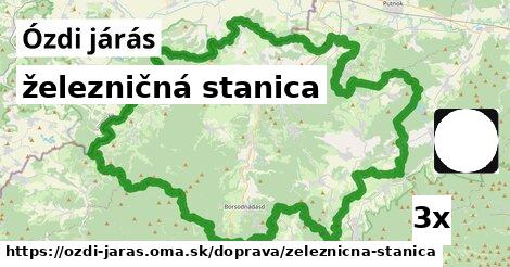 železničná stanica, Ózdi járás