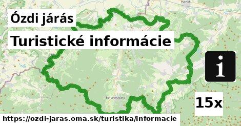 Turistické informácie, Ózdi járás