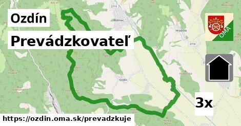 prevádzkovateľ v Ozdín