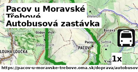 Autobusová zastávka, Pacov u Moravské Třebové