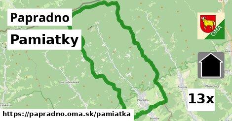 pamiatky v Papradno