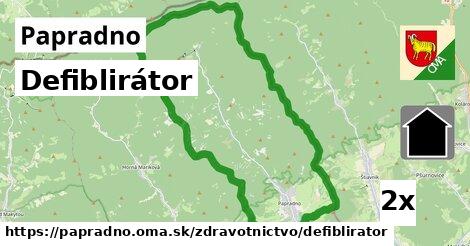 defiblirátor v Papradno